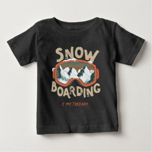 Snowboarden ist meine Therapie - Wintersport Baby T-shirt