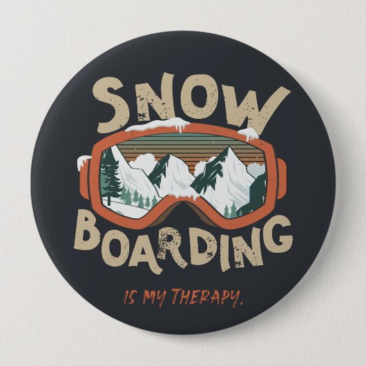 Snowboarden ist meine Therapie - Wintersport Button (Vorderseite)