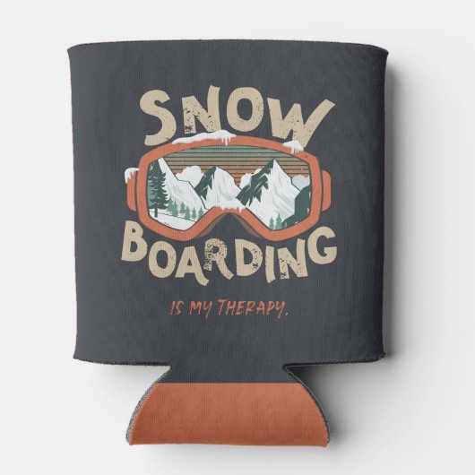 Snowboarden ist meine Therapie - Wintersport Dosenkühler (Rückseite)