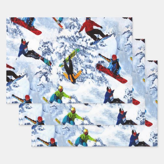 Snowboarden ist nicht alles geschenkpapier set (Set)