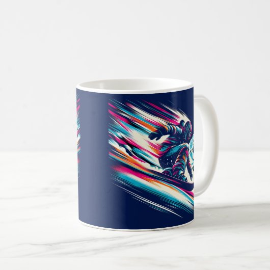 Snowboarden Kaffeetasse (VorderseiteRechts)