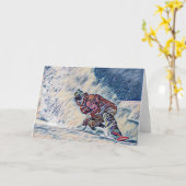 Snowboarden Karte (Gelbe Blume)