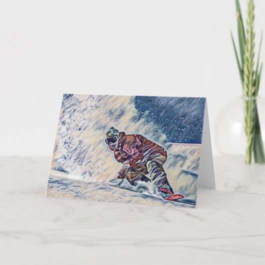 Snowboarden Karte (Vorderseite)