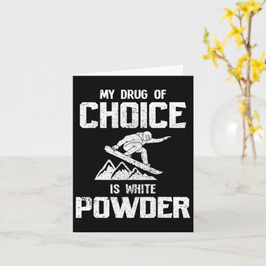 Snowboarden Karte (Gelbe Blume)