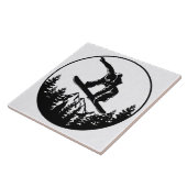 Snowboarden Keramik Tile Fliese (Seite)
