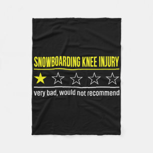 Snowboarden Knie Verletzung Funny Get Well Fleecedecke