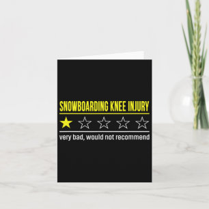 Snowboarden Knie Verletzung Funny Get Well Karte