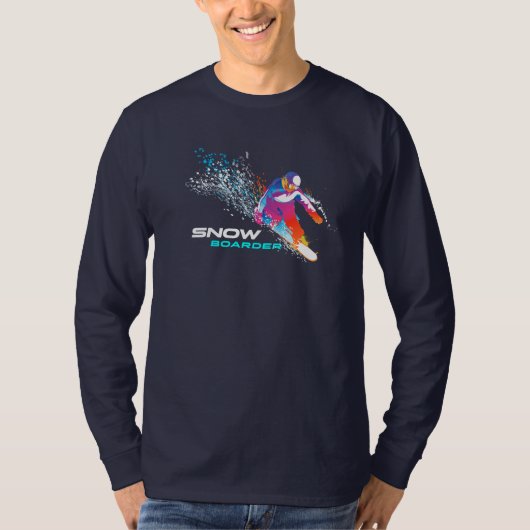 Snowboarden | Lange Schlange des T - Shirt (Vorderseite)
