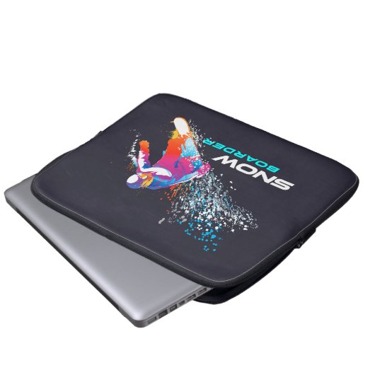 Snowboarden | Laptop-Siebtasche 13" Laptopschutzhülle (Vorne Knopf)