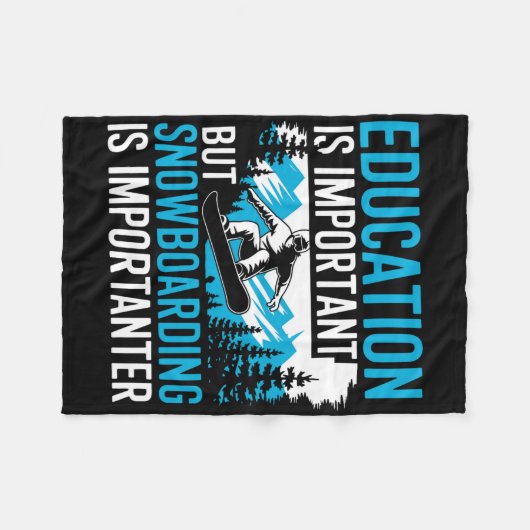 Snowboarden Lover Spaß Design Funny Snowboarder Fleecedecke (Vorderseite (Horizontal))