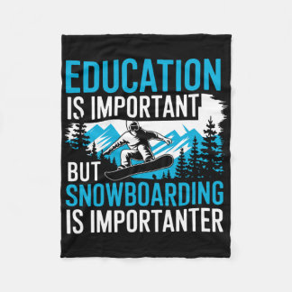 Snowboarden Lover Spaß Design Funny Snowboarder Fleecedecke