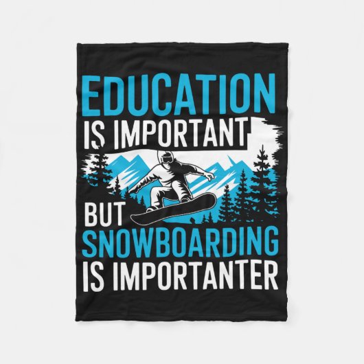 Snowboarden Lover Spaß Design Funny Snowboarder Fleecedecke (Vorderseite)