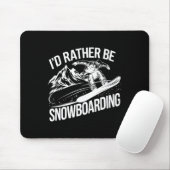 Snowboarden Lover Spaß Design Funny Snowboarder Mousepad (Mit Mouse)