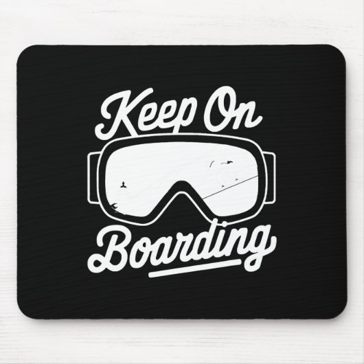 Snowboarden Lover Spaß Design Funny Snowboarder Mousepad (Vorne)