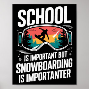 Snowboarden Lover Spaß Design Funny Snowboarder Poster