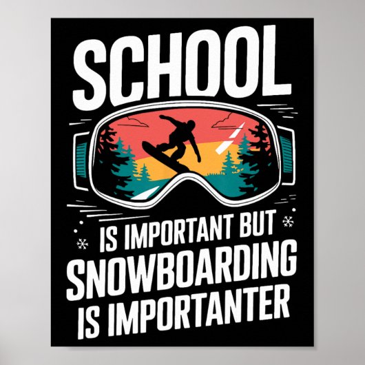 Snowboarden Lover Spaß Design Funny Snowboarder Poster (Vorne)