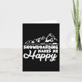 Snowboarden macht mich glücklich Snowboard 1 Karte (Vorderseite)