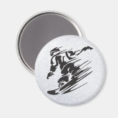 Snowboarden Magnet (Vorderseite/Rückseite)