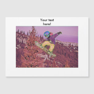 Snowboarden Magnetkarte