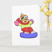 Snowboarden mit Snowboard Karte (Gelbe Blume)