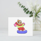 Snowboarden mit Snowboard Postkarte (Stehend Vorderseite)