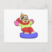 Snowboarden mit Snowboard Postkarte (Vorderseite)