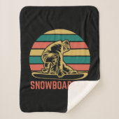 Snowboarden mit Snowboarder. Sherpadecke (Vorderseite)