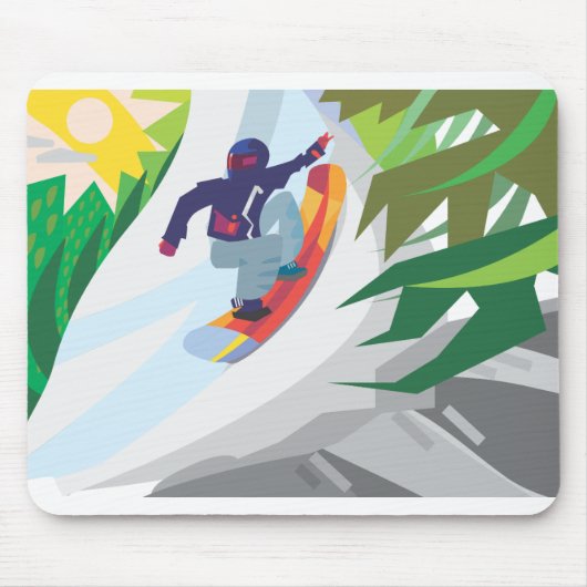 Snowboarden Mousepad (Vorne)