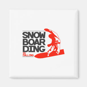 Snowboarden nennt Snowboard Snowboarder Geschenk Magnet