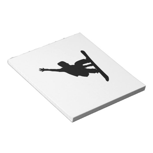 Snowboarden Notizblock (angewinkelt)