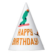 Snowboarden Partyhütchen (Vorderseite)