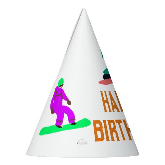 Snowboarden Partyhütchen (Links)