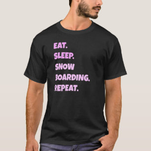 Snowboarden Png essen Sleep Sport Wiederholung für T-Shirt