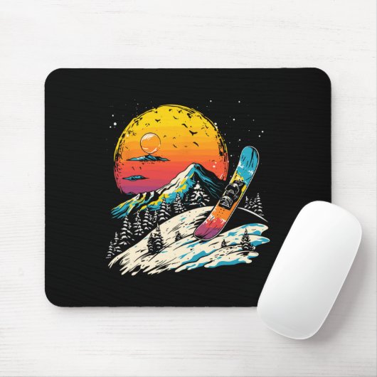 Snowboarden Portrait Wintersport Mousepad (Mit Mouse)