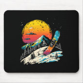 Snowboarden Portrait Wintersport Mousepad (Vorne)