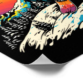 Snowboarden Portrait Wintersport Poster (Ecke)