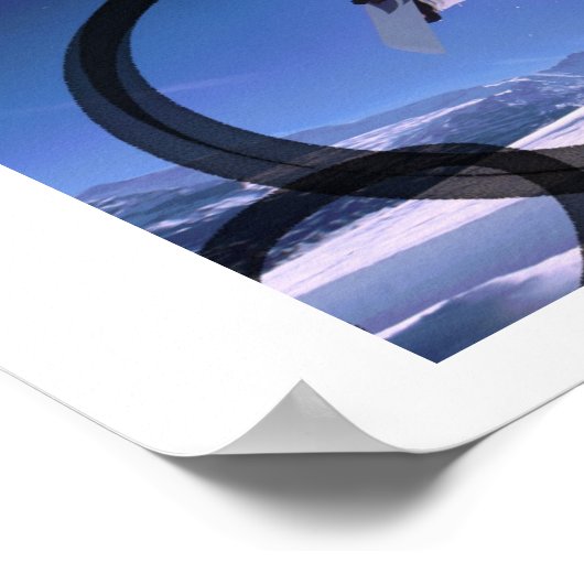 Snowboarden Poster (Ecke)