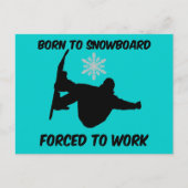Snowboarden Postkarte (Vorderseite)