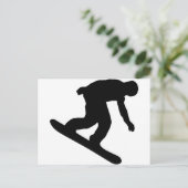 Snowboarden Postkarte (Stehend Vorderseite)