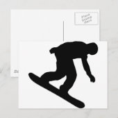 Snowboarden Postkarte (Vorne/Hinten)