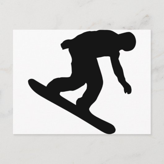 Snowboarden Postkarte (Vorderseite)