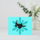 Snowboarden Postkarte (Stehend Vorderseite)