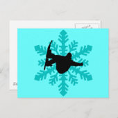 Snowboarden Postkarte (Vorne/Hinten)
