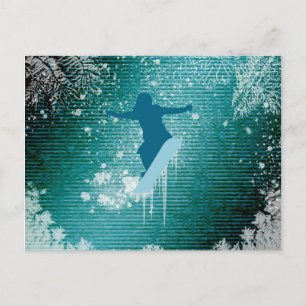 Snowboarden Postkarte