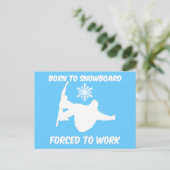 Snowboarden Postkarte (Stehend Vorderseite)