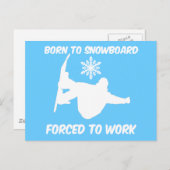 Snowboarden Postkarte (Vorne/Hinten)