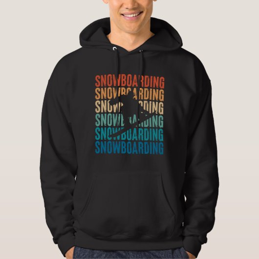 Snowboarden Retro-Geschenk für Snowboarder Hoodie (Vorderseite)