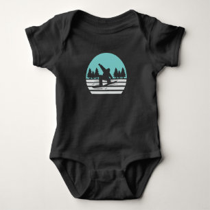 Snowboarden Retro Vintage Baby Strampler