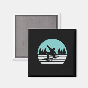 Snowboarden Retro Vintage Magnet