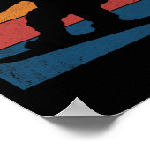 Snowboarden Retro Vintages Geschenk Poster (Ecke)